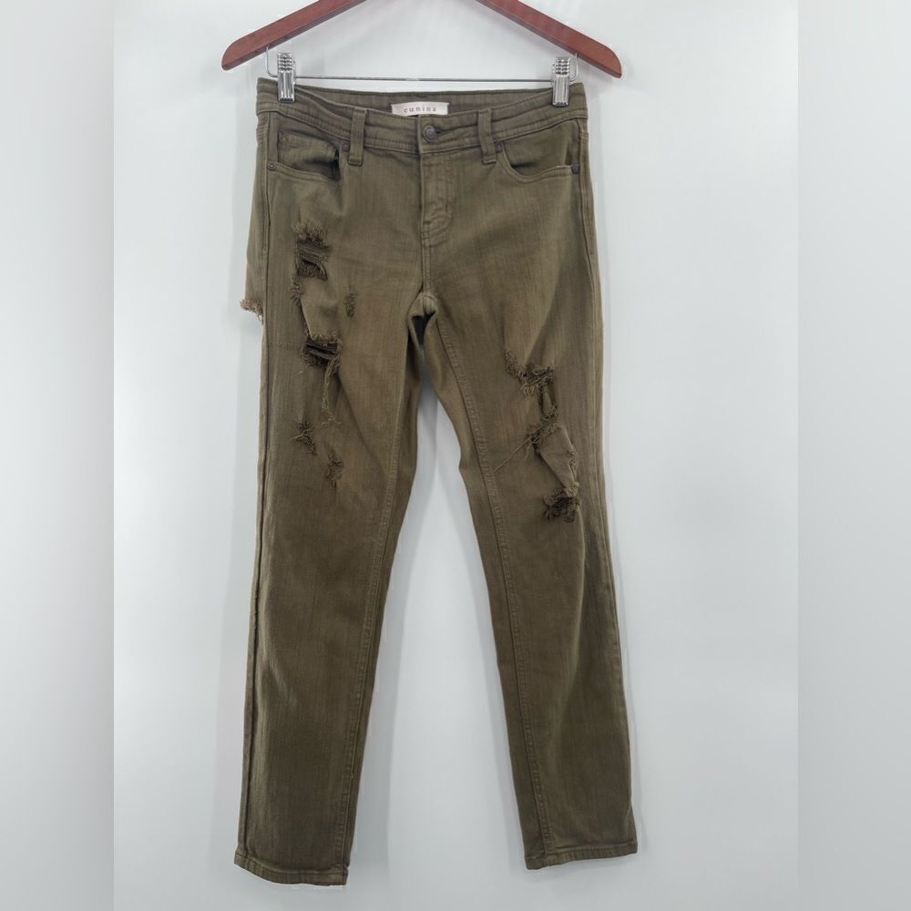 Eunina Ripped style Jeans Green size 3